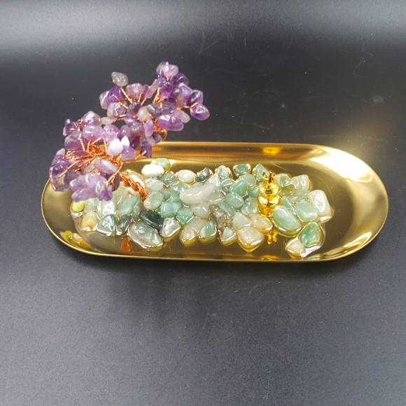 Crystal Tree Incense Holder for Sticks, Money Tree Purple - Picture 3 of 5